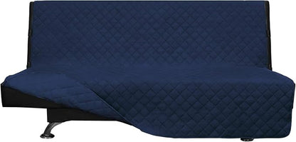 Easy-Going Reversible Couch Cover, Large Futon Sofa, Navy/Navy | Machine Washable Slipcover For Dogs, Water Resistant Furniture Mat For Living Room, Non-Slip Sofa Cover, Pet Friendly