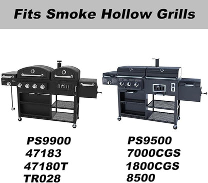47183T-21 PS9900 Charcoal Tray Grill Replacement Parts for Smoke Hollow 47183T HC4518L PS9500 6500 6800 8500 Iron Charcoal Pan SH5000 SH7000 Charcoal Grill Charcoal Basket with Handle Grill Parts