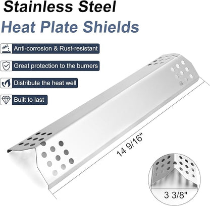 Criditpid Grill Replacement Parts for Nexgrill 720-0925P 720-0925, Grill Heat Plates Shields, Burner Tubes and Igniter, Grill Grates Kit for Nexgrill 720-0925P 4 Burner Gas Grill.