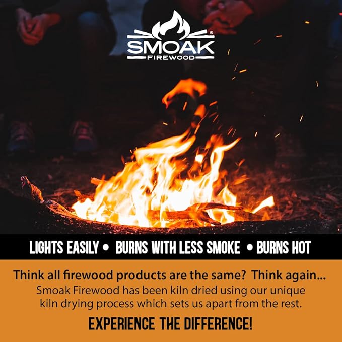 Smoak Firewood 12inch Length Premium Cooking Wood & Firewood Logs - Used for Grills, Smokers, Pizza ovens, stoves, firepits or fireplaces - USDA Certified Kiln Dried (RED Oak 12in pieces (45-50lbs))