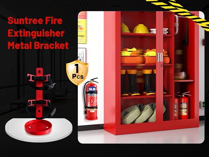 Fire Extinguisher Wall Mount Bracket, Heavy Duty Quick Release Metal Holder for 5 lb Extinguishers（1 Pack）