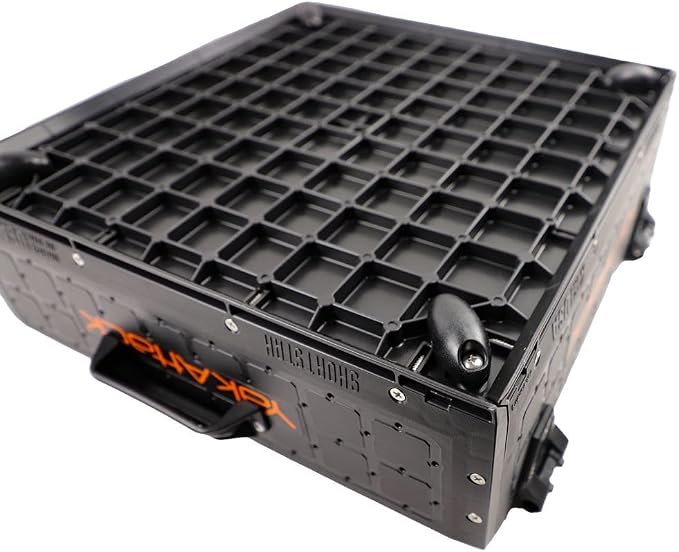 YakAttack ShortStak Solo Storage Box - Size & Color Options | Standalone Low-Profile Crate with Lid, Hinges & Latches | GridLoc Mounting Panels | Slider Feet for Under-Seat Use | Made in USA