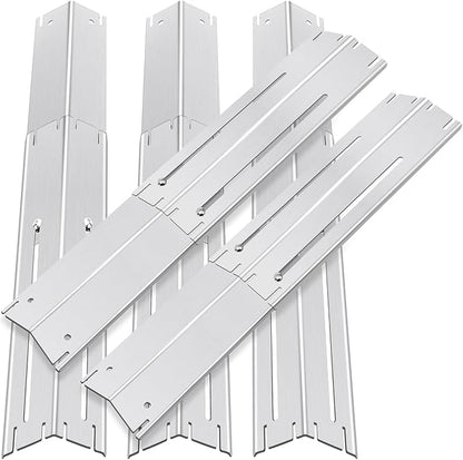 GasSaf Adjustable Heat Plates Extend from 13.5" to 25" for Expert Grill Parts Burner Covers, Universal Heat Shield Flame Guards Replacement for Charbroil Brinkmann Royal Gourmet Nexgrill More Grills