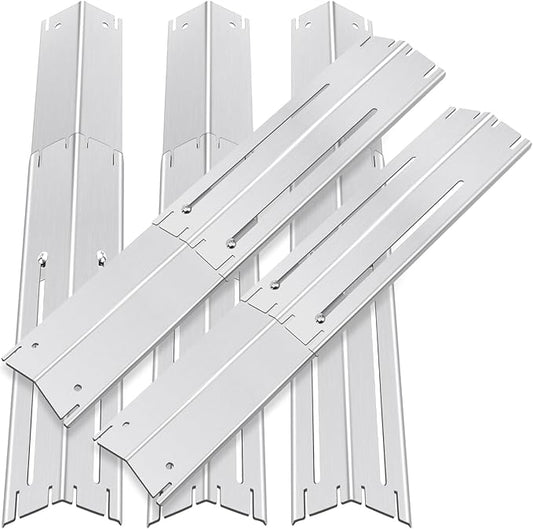 GasSaf Adjustable Heat Plates Extend from 13.5" to 25" for Expert Grill Parts Burner Covers, Universal Heat Shield Flame Guards Replacement for Charbroil Brinkmann Royal Gourmet Nexgrill More Grills