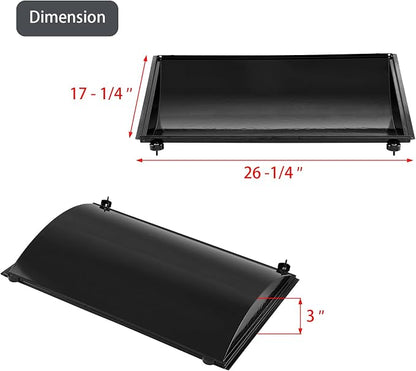 G517-6600-W1 Trough Firebox Heat Shield Grill Replacement Parts for Charbroil Grill Parts Tru Infrared 463250511 463250512 463251713 463251714 T-36D Heat Plates 466251713 Gourmet Infrared Trough