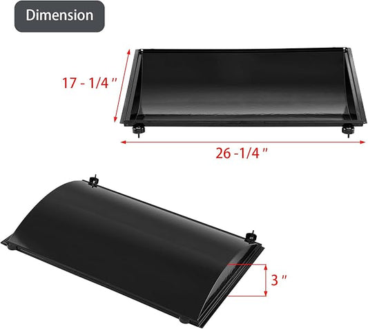 G517-6600-W1 Trough Firebox Heat Shield Grill Replacement Parts for Charbroil Grill Parts Tru Infrared 463250511 463250512 463251713 463251714 T-36D Heat Plates 466251713 Gourmet Infrared Trough