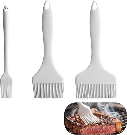 Meat Brush for Basting-3PCS,Oil Butter Sauce Marinades for BBQ Grill Brushes,Silicone Meat Brush,Heat Resistant,Food-grade,