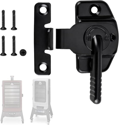 Smoker Door Latch Replacement for Pit Boss 1077, Pro Series II 4, PBV4PS2 | for Pitboss 10739 Smoker Door Latch, 4 Pcs Screws included, for Most Vertical Square Smokers