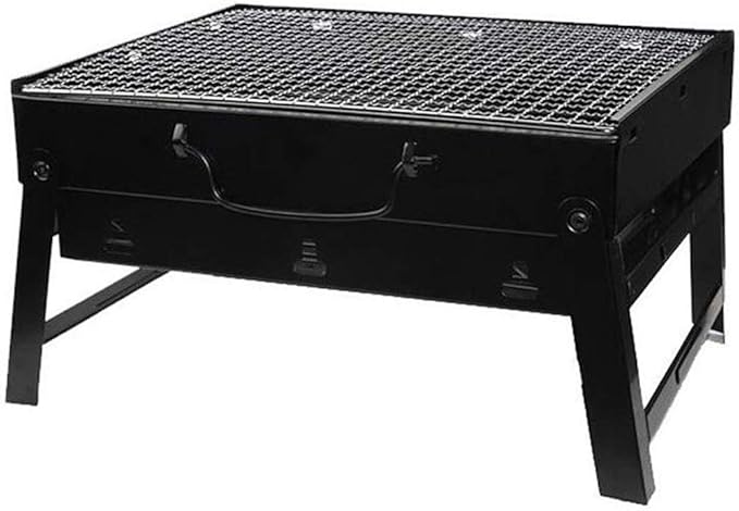 Portable Charcoal Grill for Camping BBQ, Stainless Steel Outdoor Barbecue Grill, 35x27cm Family Picnic Camping Grill, BBQ Grill for Garden Travel,A-1
