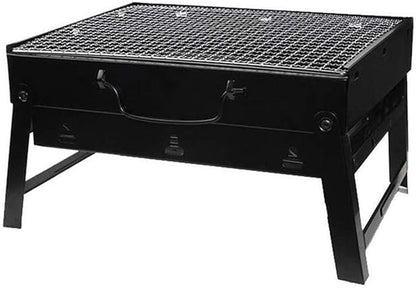 Portable Charcoal Grill for Camping BBQ, Stainless Steel Outdoor Barbecue Grill, 35x27cm Family Picnic Camping Grill, BBQ Grill for Garden Travel,A-1