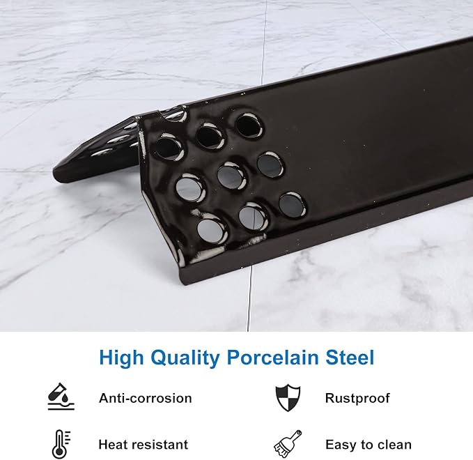 Uniflasy Heat Plates for Monument Grills 24367 35633 17842 77352 41847NG 77352MB Larger 4-Burner Propane Gas Grills, Porcelain Steel Replacement Parts Heat Tent Shield for Monument Grill, 4 Pack