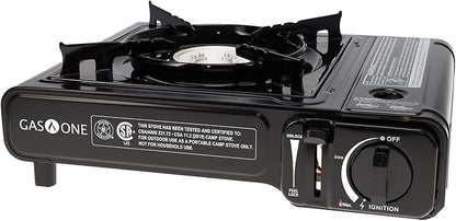 GasOne GS-1000 7,650 BTU Portable Butane Gas Stove Automatic Ignition with Carrying Case, CSA Listed