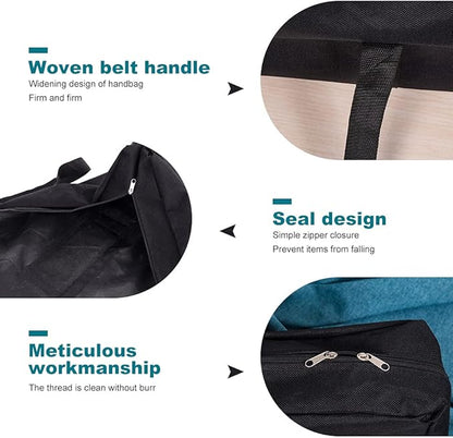 BBQ Tool Storage Bag,Oxford Grill Tool Carry Bag, Waterproof Outdoor Picnic Cooking Tools Bag Carry Bag for Camping Car Trip Outdoor Camping (Black,Size:24.41x 5.12 x 9.45inch)
