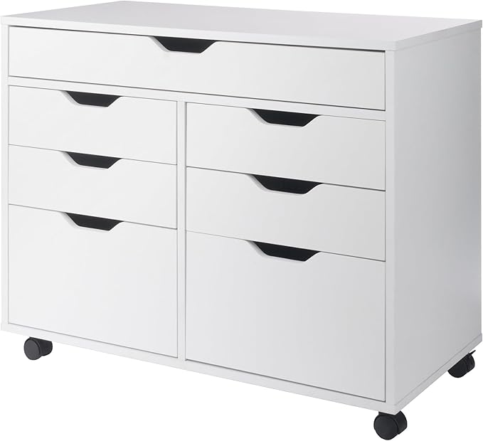 Winsome Halifax Mobile Storage Cabinet with Doors & Drawers, Stylish & Functional Home Storage Cabinet for Filing, Kitchen Organization, Moveable Furniture for Office, Dorms, Apartments