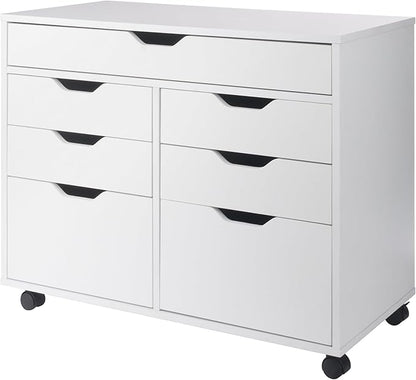 Winsome Halifax Mobile Storage Cabinet with Doors & Drawers, Stylish & Functional Home Storage Cabinet for Filing, Kitchen Organization, Moveable Furniture for Office, Dorms, Apartments