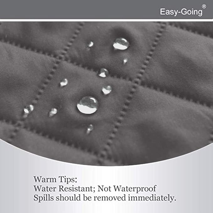 Easy-Going Reversible Couch Cover for 3 Cushion Couch Sofa Cover for Dogs Water Resistant Furniture Protector Cover with Foam Sticks Elastic Straps for Pet Cat (Sofa, Gray/Ivory) | Machine Washable Slipcover For Dogs, Water Resistant Furniture Mat For ...
