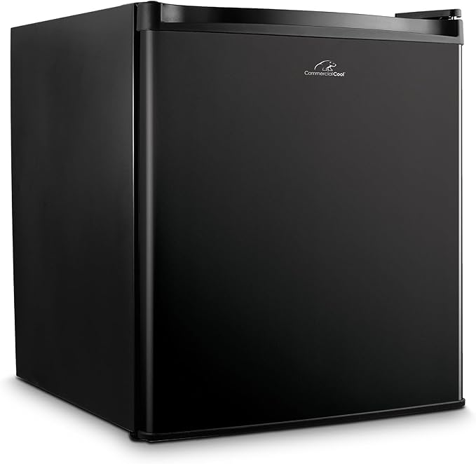 Commercial Cool 1.6 Cu. Ft. Compact Refrigerator, CCR16B, Black | Single Door Mini Fridge with Chiller Compartment, Personal Fridge for Home or Dorm Room, R600a Refrigerant