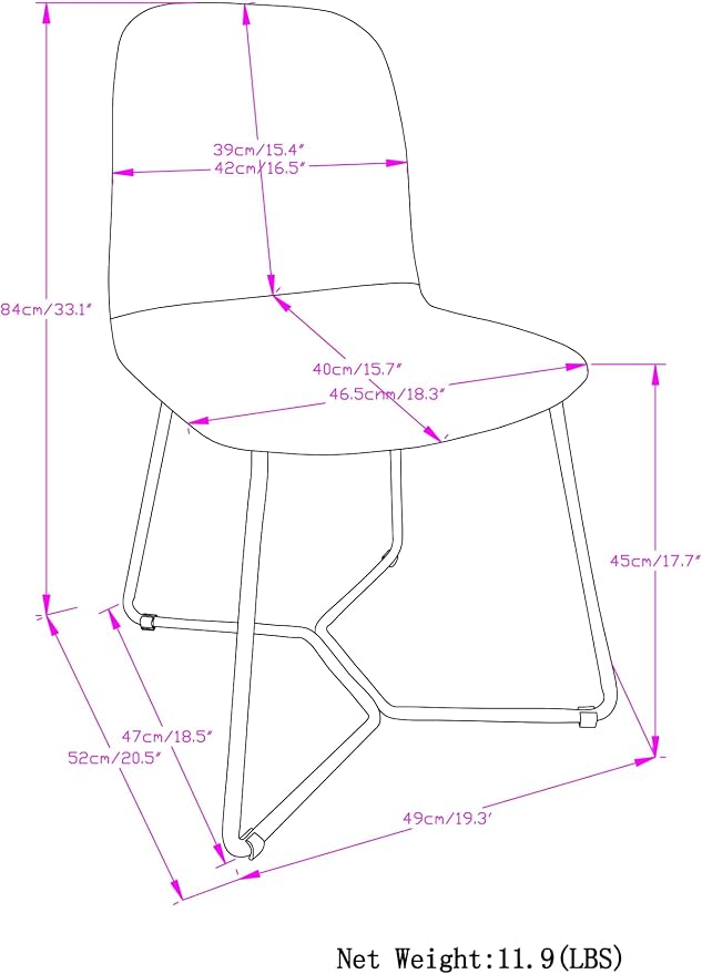 SIMPLIHOME Wilcox Contemporary Dining Chair (Set of 2) in Charcoal Grey Woven Fabric for the Dining Room