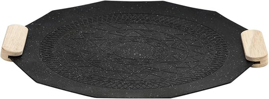 Portable Korean BBQ Pan - Non-stick Suitable for indoor and outdoor use (Black)