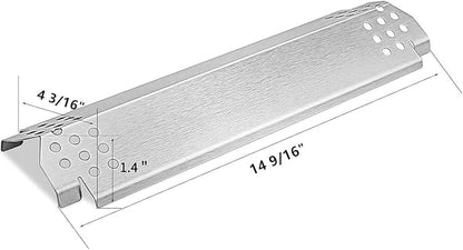 Grill Replacement Parts for Nexgrill 720-0830H, 720-0864, 720-0864M Gas Grills, 4 Pack Stainless Steel Grill Heat Plates Shield Tent, Burner Cover for Home Depot Nexgrill 4 Burner 720-0830H