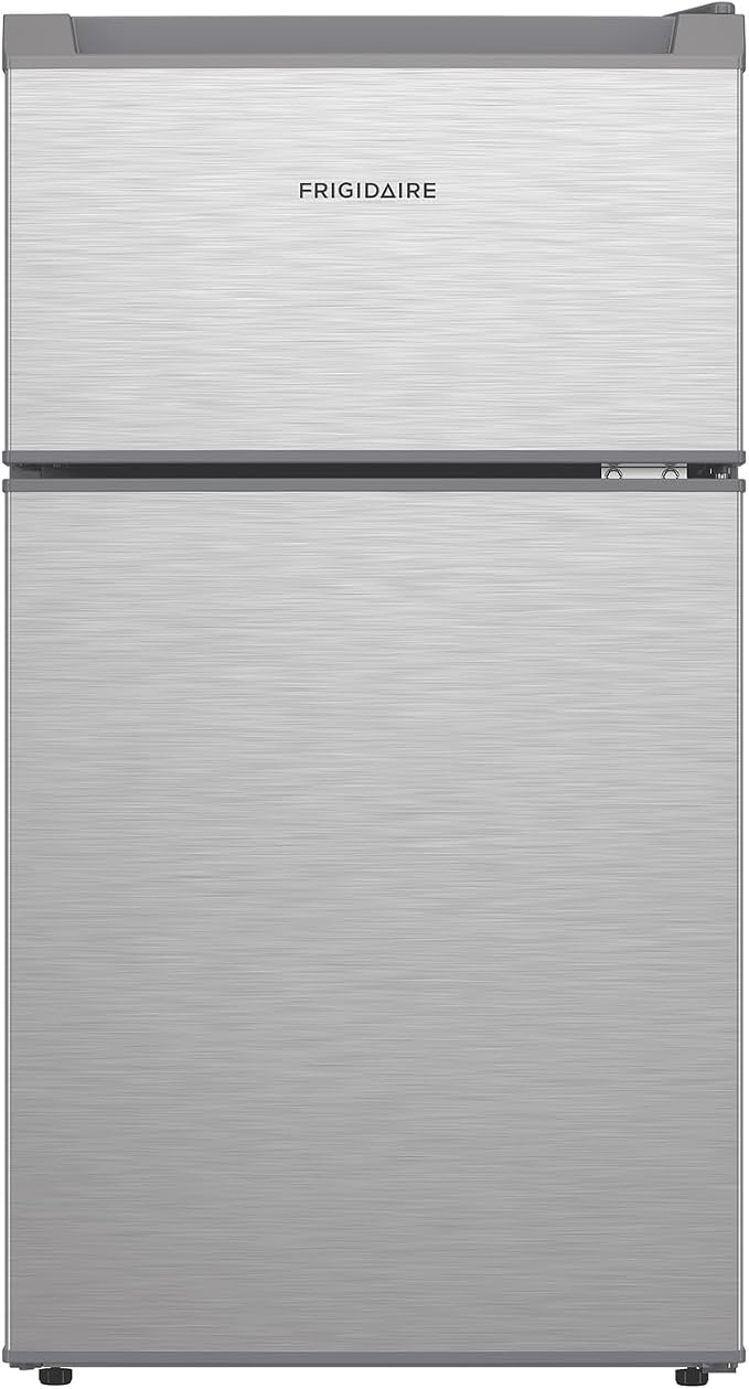 3.1 cu. ft. 2-Door Retro Mini Refrigerator in Stainless Steel