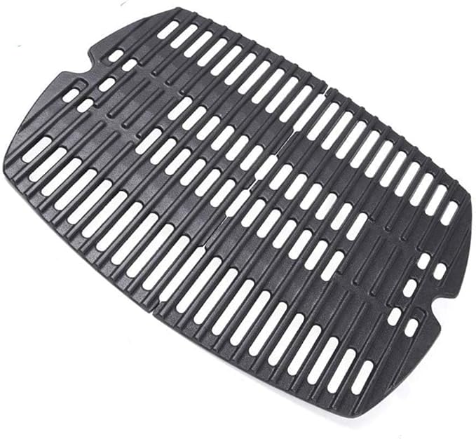 Uniflasy 7644 Cast Iron Cooking Grates for Weber Q100, Q1000, Q120, Q1200, Q1400, 516001, 516002, 50060001, 51010001, 51060001, Baby Q Gas Grill, 2 Pack