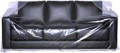 Yotelab Plastic Couch Cover for Moving and Storage, 92Wx42Dx62/41H Inch | Open, No Seal, Clear Moving Bags for Chair, Loveseat, Sofa, or Other Bulky Furniture