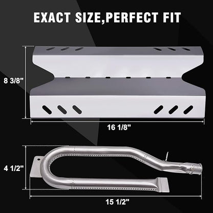 Replacement Parts for Members Mark BQ06042-1 BQ05046-6 BQ05046-6-A BQ05046-6A, Sam's Club, Outdoor Gourmet Gas Grill Models, Burner Tube, Steel Heat Plate Burner Cover