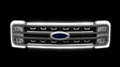 Super Duty-Ghost LED Grill Lights for 2023-2024 Ford F250, F350, F450 & F550 (Black Anodized Frame)