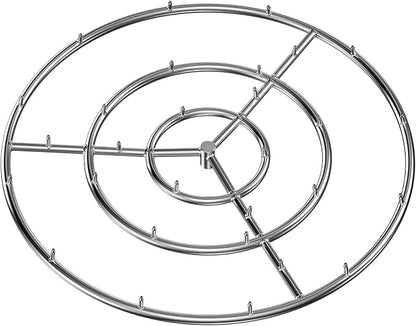 Skyflame 30-Inch Round Stainless Steel Fire Pit Jet Burner Ring | High Flame, Flame Jet Nozzles, 435,000 BTU, for Liquid Propane/Natural Gas DIY Fire Pit