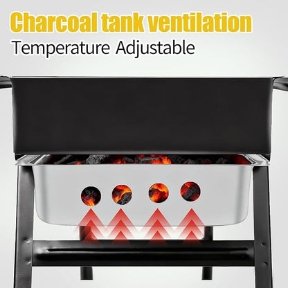 Portable BBQ Grill Home Charcoal Grill and Outdoor Folding Grill, Perfect for Traveling, Outdoor Cooking and BBQ, Camping, Picnics