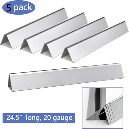 Hongso 19.5 Inch Grill Grates, 24.5 Inch Flavorizer Bars, 34-1/4" Burner Tube Set Kit, Replacement Parts for Weber Genesis 300 Series E310 E320 EP310 S310 S320 Gas Grill (with Side Control Panel Only)