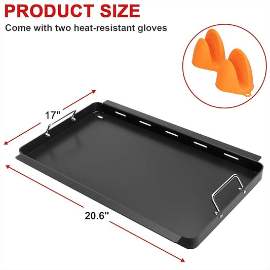 Full-Size Griddle Inserts for Charbroil Commercial Infrared 3 Burner 463242516 463242515 466242515 466242615 463367516 466242516 463342620, Flat Top Griddle Replacement for G466-0025-W1A G466-2400-W1