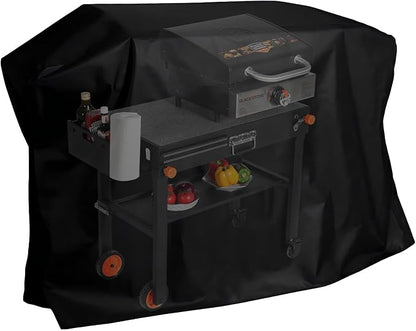 Grill Table and Grill Cover Fit Blackstone Griddle 22” or 17” and stand | Grill Cover for Blackstone 22 inch Griddle and Stand,Barbeque Griddle Cover Waterproof,BBQ Cover with Windproof Straps