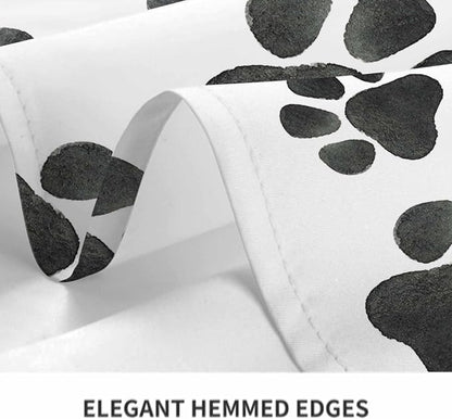 TKS MITLAN Dog Paws Cute Tablecloth 60x84 Inch Rectangular Animal Grey Footprints Oblong Table Cloth Kitchen Table Decorations for Home Dinner Party