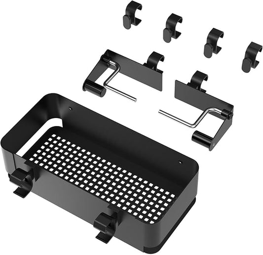 Organizer Kit for Weber Grills - Condiment Caddy, Paper Towel Holder for Weber Slate Griddle and Spirit Series(2025 Models) Grills, 3400105 Grill Accessories for Works Side Rail, Barbecue Utensils