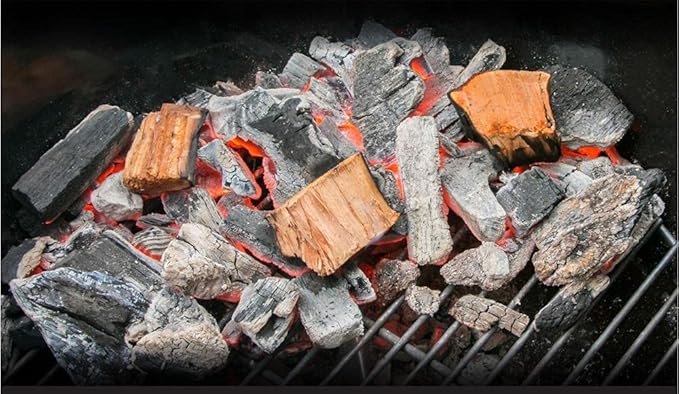 Fire & Flavor Cherry and Apple Wood Chunks for Smoking and Grilling - All-Natural, Long-Lasting with Mildly Sweet Flavors - Large Chunk Wood Chips for Smokers