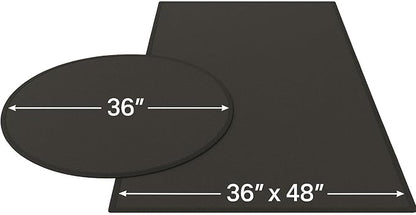 Fireproof Mat 2-Pack, Round & Rectangle Fire Pit and Grill Mat, 3-Layer Heat Resistant Deck Protector, Waterproof, Anti-Slip, for Patio, Grass & Outdoor Use (Round 36" & Rectangle 36" × 48")