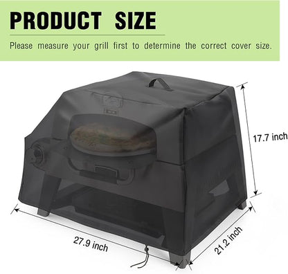 Pizza Oven Cover for Cuisinart CGG-403 3-in-1 Portable Pizza Oven,Waterproof Pizza Grill Cover for Cuisinart CPO-401 All Season Protection (27.9 x 21.2 x 17.7 inch) | Waterproof Pizza Grill Cover for Cuisinar-t CPO-401 All Season Protection (27.9 x 21....