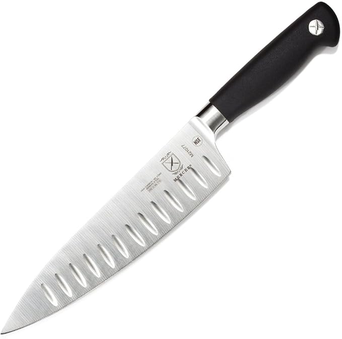 Mercer Culinary M21077 Genesis 8-Inch Granton Edge Chef's Knife,Black