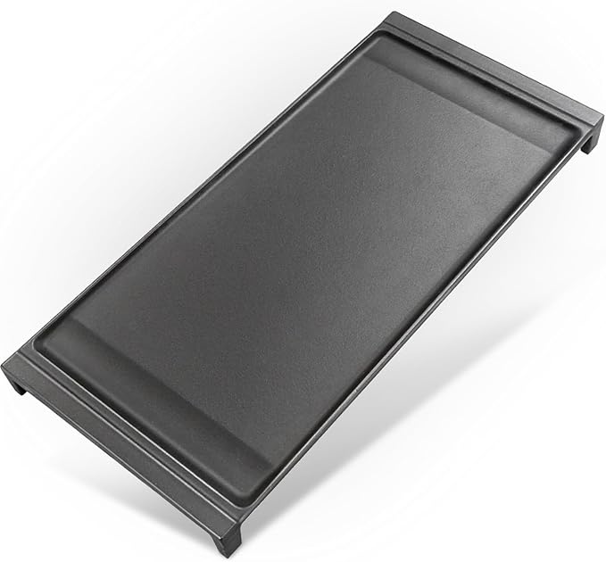 Stove Top Griddle for GE Gas Stove Replacement WB31X24738 Grill Stovetop Cast Iron Pan Flat Plate General Electric Rang Parts Burner Center Griddles Cooktop WB31X24998