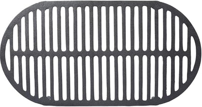 Oval Cast Iron Grill Outdoor, Portable Charcoal Grill and Tabletop Cast Iron Skillet - 100% Cast Iron, Enameled, Durable, Small Charcoal Grill, Camping Stove (Black + Iron + Style 1)