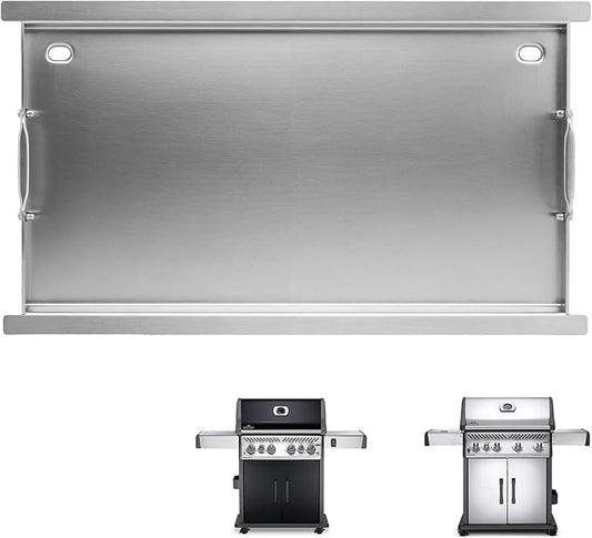 Full-Size Griddle Insert for Napoleon P500 and Rogue 525 Grills, Flat Top Griddle for Prestige/PRO 500 and Rogue 525 gas BBQ grills and Other Brands of Grills of Matching Dimensions