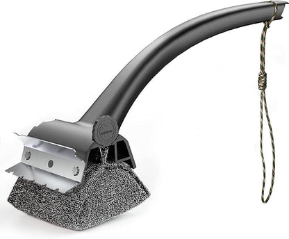 BBQ Grill Brush Bristle Free - Grill Cleaner Brush with Replaceable Heads for Cast Iron/Stainless Steel Porcelain/Gas/Charcoal Grates, Safe Grill Brush for Outdoor Grill, Grill Scraper Cleaning Brush