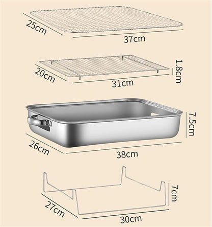 Barbecue Charcoal Grill Stainless Steel Barbecue Charcoal Grill Desktop For Camping Outdoor Hiking Portable Charcoal Grill, 38*26*11cm, Silver