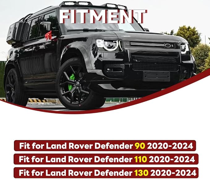 LED Grille Lights for 2020-2025 Land Rover Defender 90 110 130 Front Grill Trim Strips Light with Start Up Animation DRL Lighting Replacement Accessories (White)