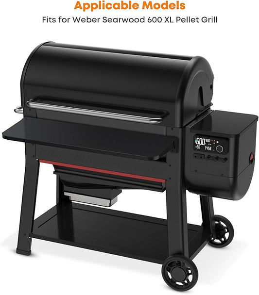 Stanbroil Folding Front Shelf for Weber Searwood 600 XL Pellet Grill, Grill Accessories to Add Work Space, Storage and Food Prep, 34.8" L X 12" W