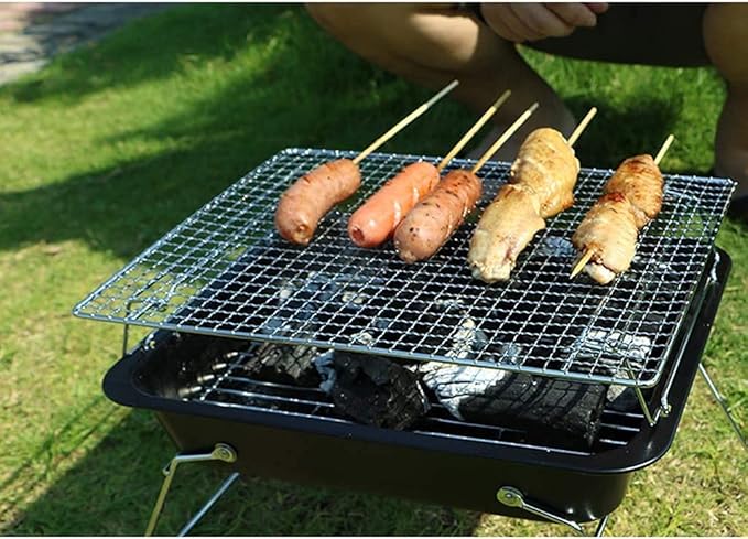 IRYZE Portable Charcoal Grill Charcoal Barbecues Grill Portable Folding Charcoal Barbecue Outdoor Stainless Steel BBQ BBQ Grill for Outdoor
