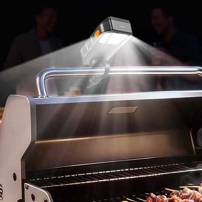Grill Light BBQ Light for Blackstone and Weber Grill, Auto On and Off | 160° beam, 2 brightness levels, 4000mAh, USB-C Charge, IP54 Waterproof, Grilling Accessories Grill Gifts for Men Dad Husband