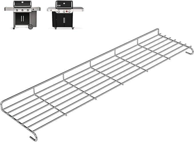 DELSbbq Warming Rack for Weber Genesis II 300 Gas Grills Genesis II E-310/315/330/335, Genesis II S-310/335, Replacement for Weber 66044 Grill Warming Rack, Stainless Steel